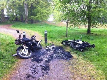 Two motorbikes were involved in the incident